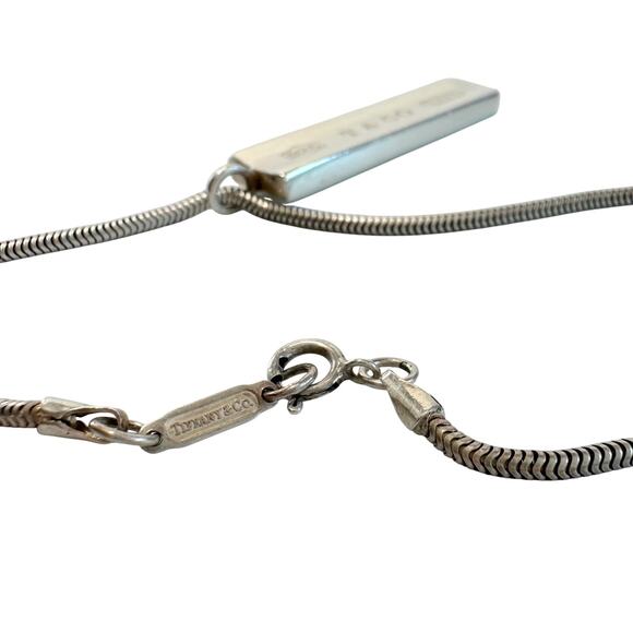 Tiffany & Co 1837 Silver Bar Necklace - Sterling Silver 17" - Picture 8 of 10
